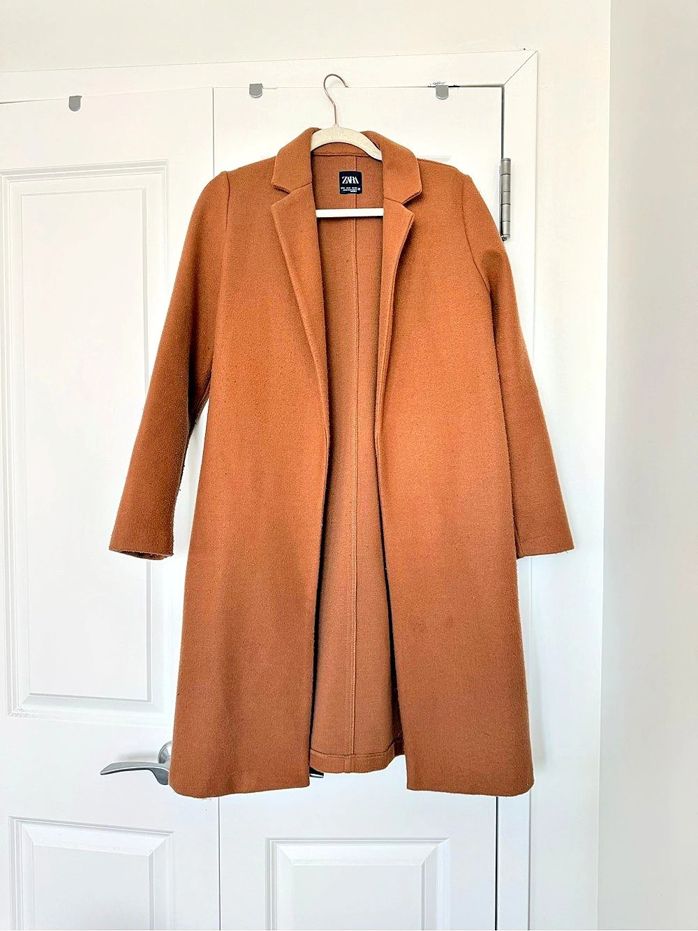 Zara Brown Long Coat Size Medium